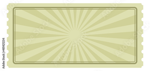 Voucher template. Vintage blank ticket. Paper coupon