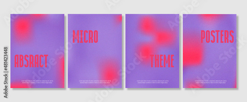 Set of abstract grain seed textured blurred gradient templates
