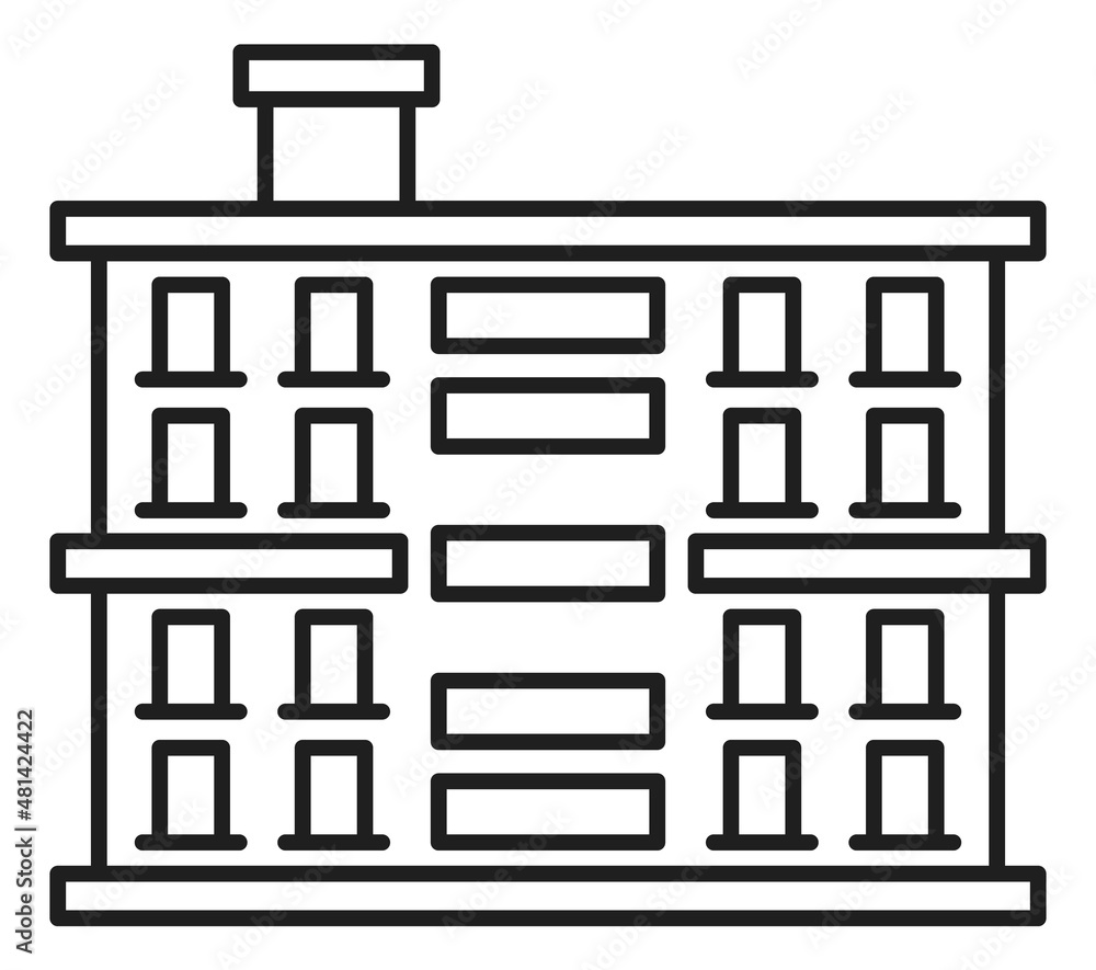Residential building. City apartment real estate icon Residential building. City apartment real estate icon