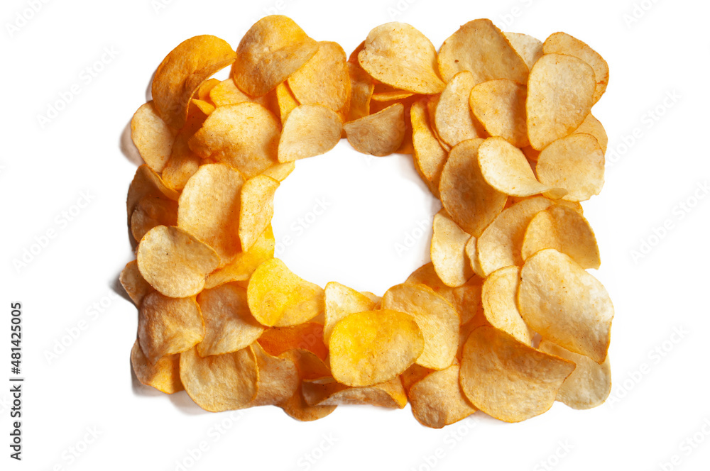 crispy, tasty, potato chips, white back crispy, tasty, potato chips, white back
