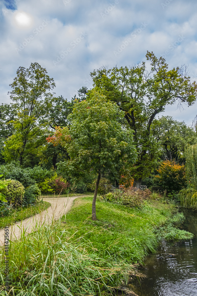 Autumn in Bois de Boulonge park. Bois de Boulogne (