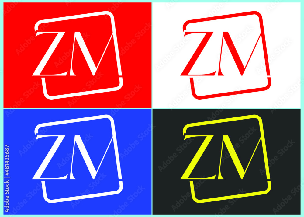 ZM letter logo and icon design template ZM letter logo and icon design template