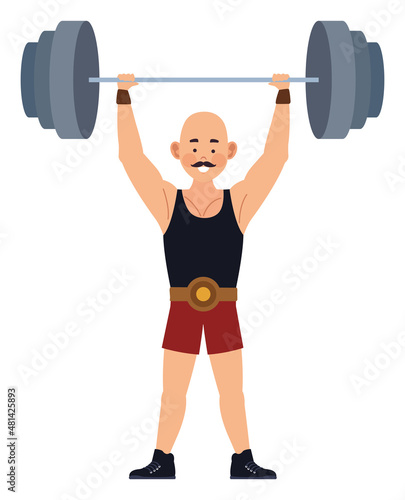 strongman lifting weight