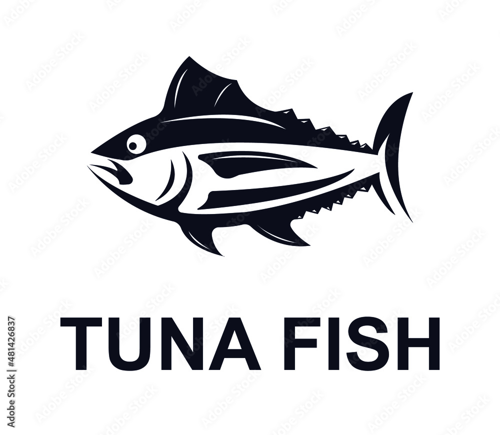 tuna, which lives in the sea. simple fish logo vector tuna, which lives in the sea. simple fish logo vector