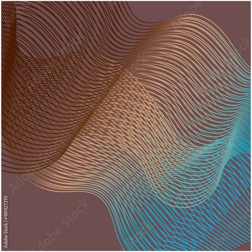 Background with abstract lines.Smooth transition of gradients,brown,beige-blue.Earth colors background.For sites banners,advertising and scrapbooking.