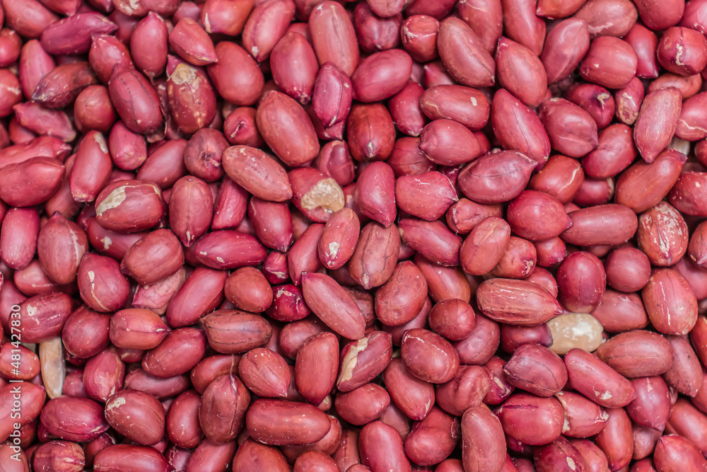 Nuts peanuts on the market as a background Nuts peanuts on the market as a background