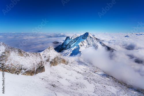 Berggipfel in den Tiroler Alpen bei Hintertux