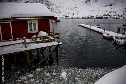 Winter in Reine  Lofoten Islands  Northern Norway