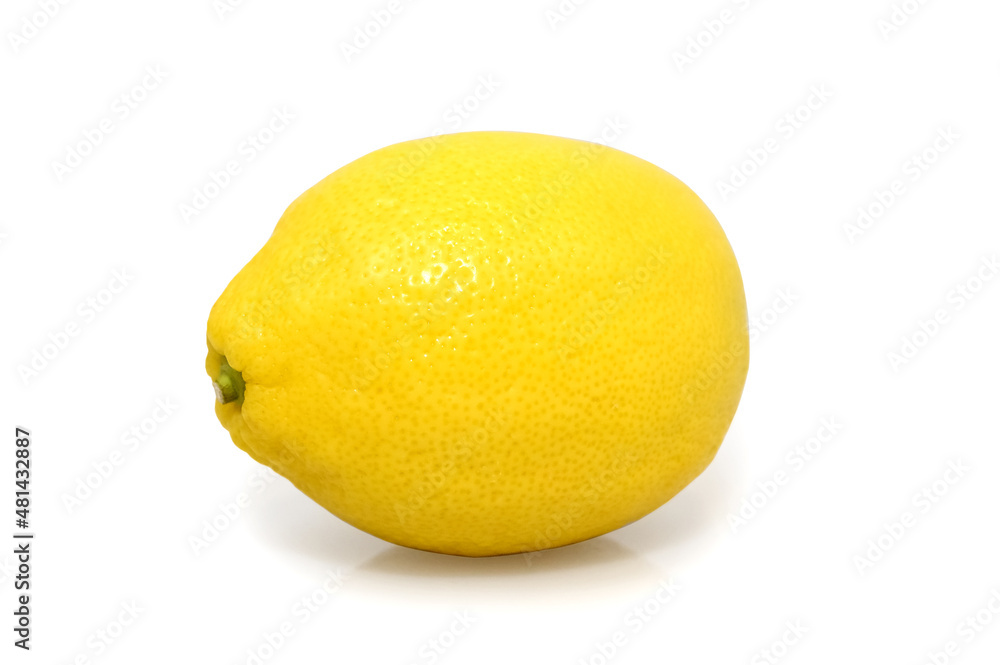 Yellow lemon on a white background. Sour fruit. Natural dessert. Yellow lemon on a white background. Sour fruit. Natural dessert.