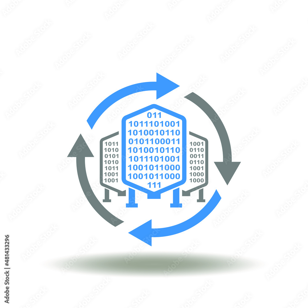 Vector illustration of silo elevator with digital number 1 0 and round ...