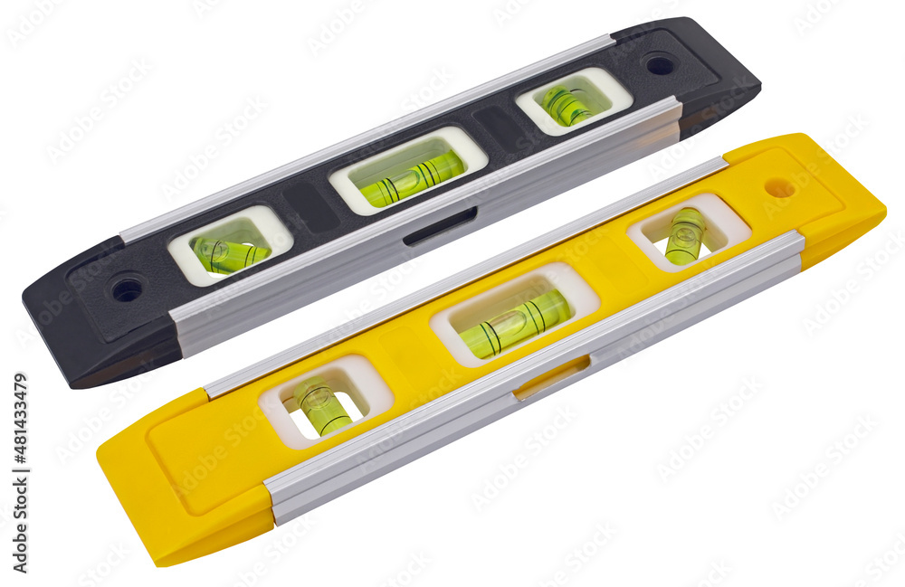 Spirit level tool isolated on white Spirit level tool isolated on white