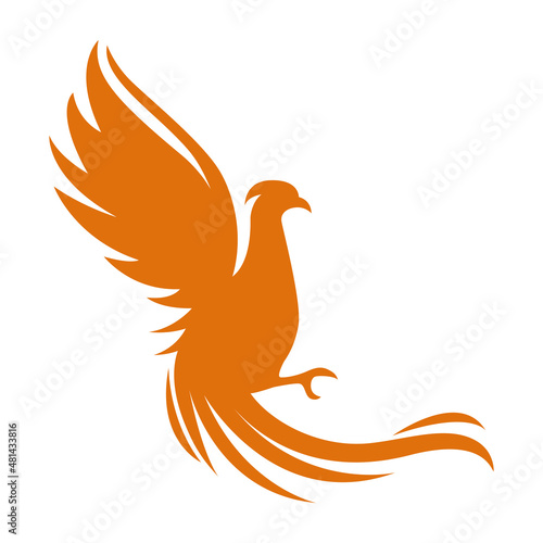 orange phoenix silhouette