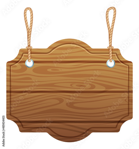 Signboard template in wild west style. Empty wooden board