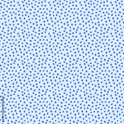 Seamless vector background with random blue elements. Abstract blue ornament. Seamles abstract pattern