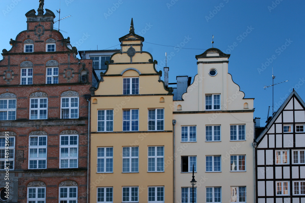 Tenements on Old Townl in Elblag, Poland