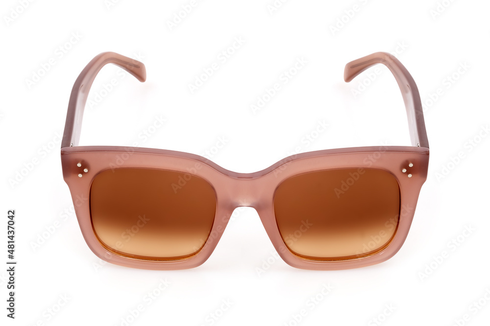 Brown sunglasses isolated on white background for applying on a portrait Brown sunglasses isolated on white background for applying on a portrait