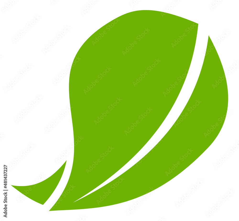 Green leaf icon. Natural organic symbol. Nature logo Green leaf icon. Natural organic symbol. Nature logo
