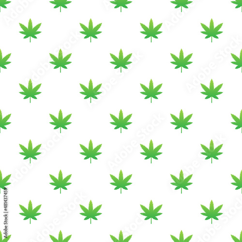Creative cannabis leaf vector logo icon. Template for CBD Cannabidiol pattern. Vector illustration. © DG-Studio