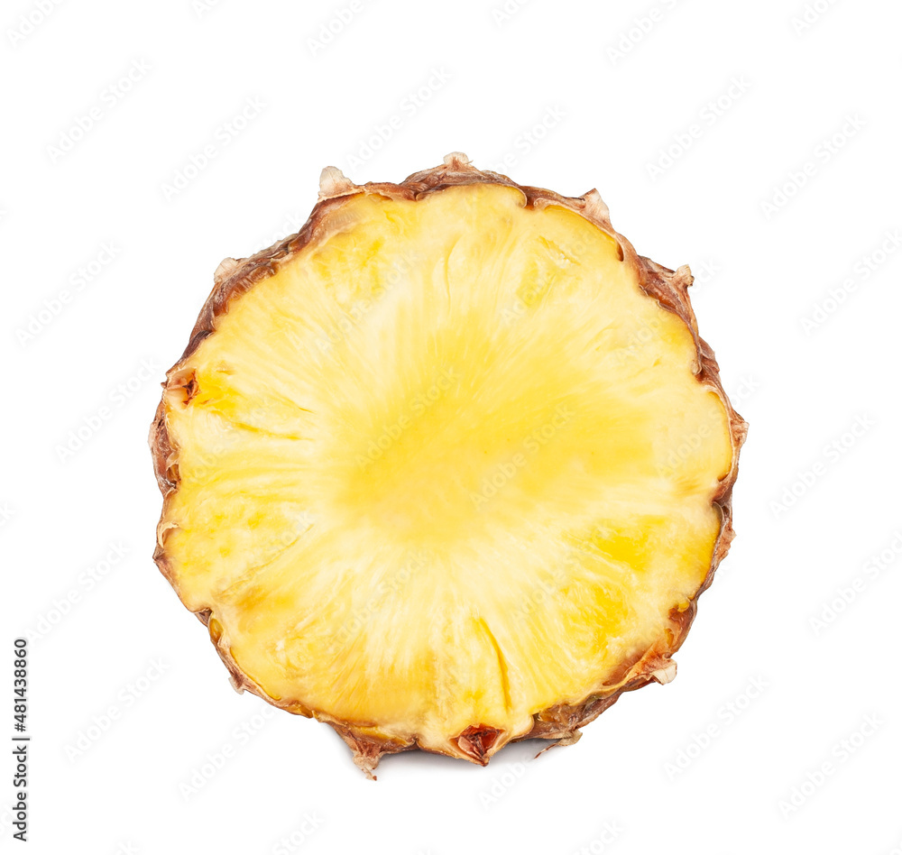 Pineapple slice isolated on a white background Pineapple slice isolated on a white background