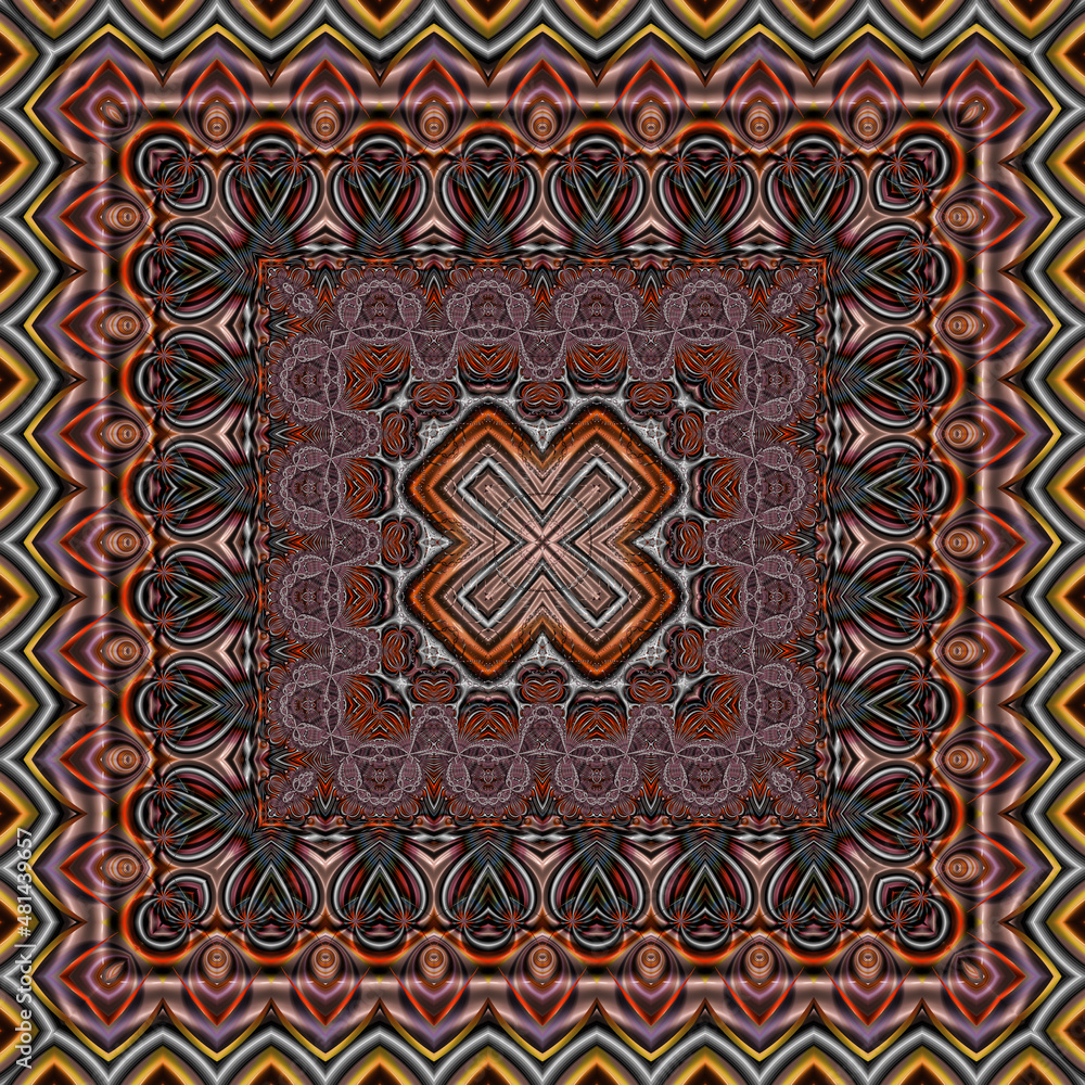 3d effect - abstract square fractal pattern 3d effect - abstract square fractal pattern