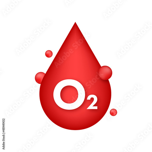 Blood o2, great design for any purposes. Vector illustration design.