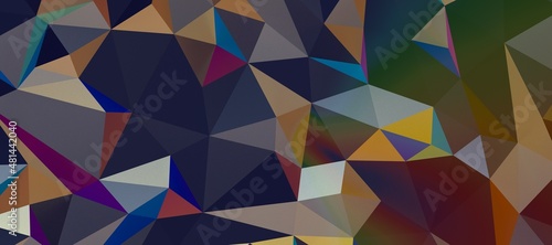 Color Blend Rainbow Trendy Low Poly BG Design