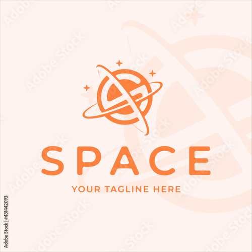 letter s space logo vector illustration template icon graphic design