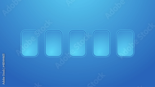 Set of blue gradient button or icon for free space background vector illustration.