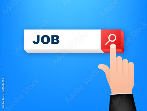 Job recruiting, great design for any purposes. Search icon vector. Job hiring poster design template