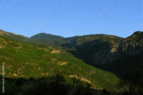 wilderness environment space gorgeous mountains landscape aerial photography of south Europe region in summer clear weather day