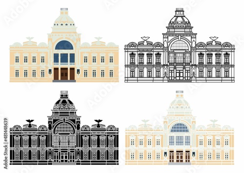 Rio Branco palace in Salvador, Brazil