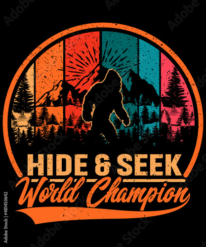 HIDE AND SEEK WORLD CHAMPION T-SHIRT DESIGN