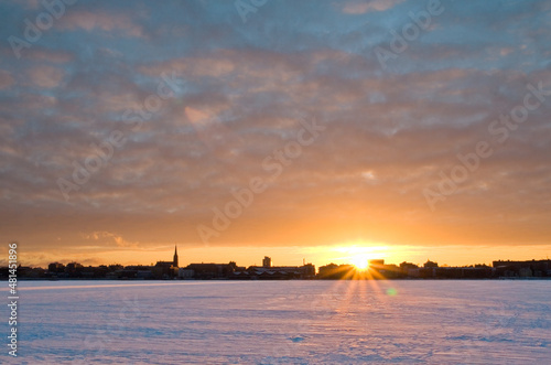 town of luleå sweden suring winter
 photo