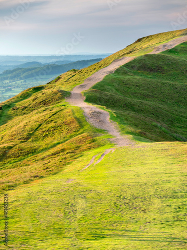 A well worn,Malvern Hill pathway leading up to the summit ofone of its' many hilltops,England,United Kingdom.