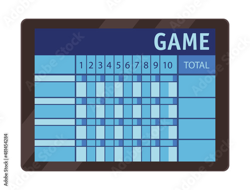 bowling sport scoreboard