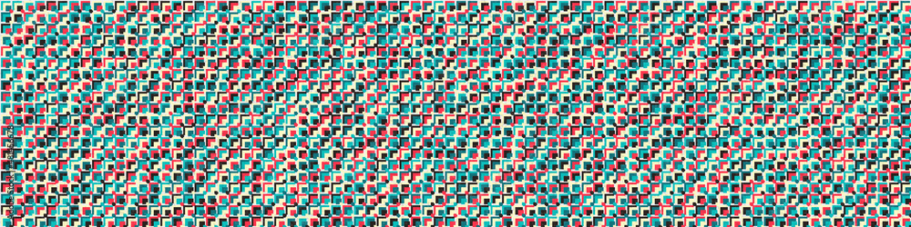 Fototapeta premium Abstract Geometric Pattern generative computational art illustration