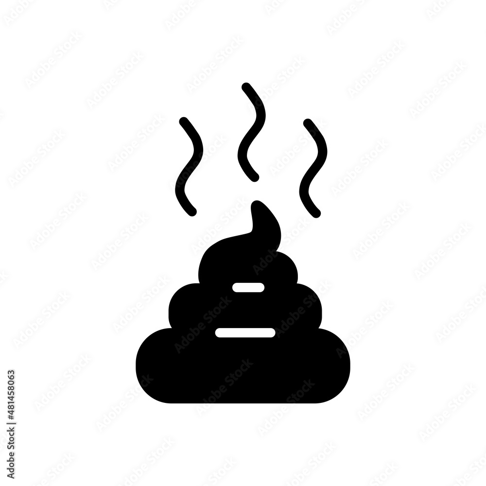 Pile of poo vector glyph icon. Pet animal sign Pile of poo vector glyph icon. Pet animal sign