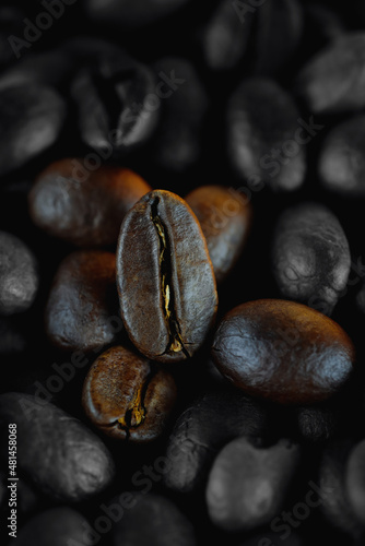 roasted coffee beans close uproasted coffee beans close up photo