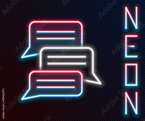 Glowing neon line Online psychological counseling distance icon isolated on black background. Psychotherapy, psychological help, psychiatrist online consulting. Colorful outline concept. Vector