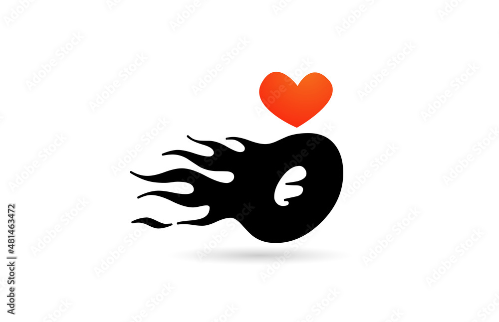 O alphabet letter logo design icon. Creative template for business with love heart flames O alphabet letter logo design icon. Creative template for business with love heart flames