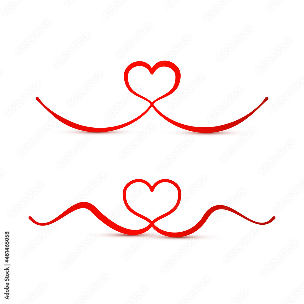 Vector hearts isolated on white background - heart symbols Vector hearts isolated on white background - heart symbols