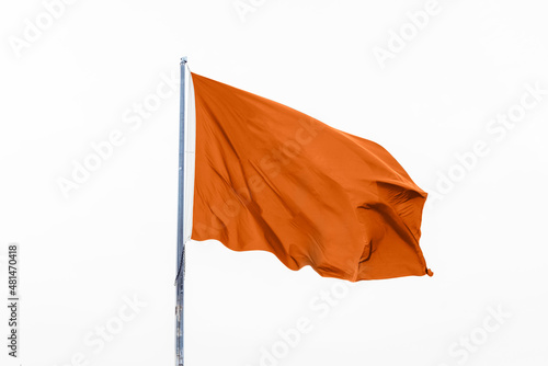 Wavy empty orange flag