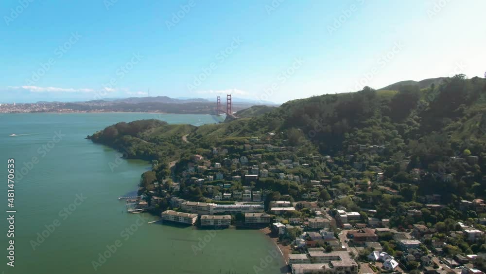 Aerial of Sausalito, California. Aerial of Sausalito, California.