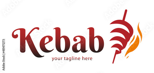 Doner kebab logo for restaurants and markets. Doner kebab logo template. EPS10 vector illustration.