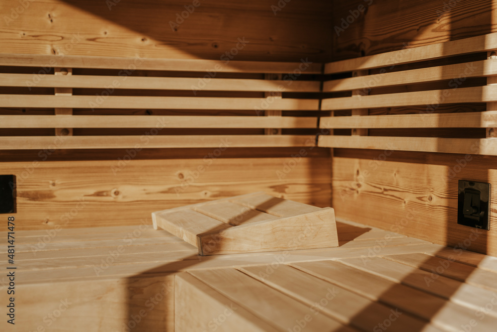 Saunabank, Innenraum einer Finnische Sauna