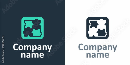 Logotype Solution to the problem in psychology icon isolated on white background. Puzzle. Therapy for mental health. Logo design template element. Vector