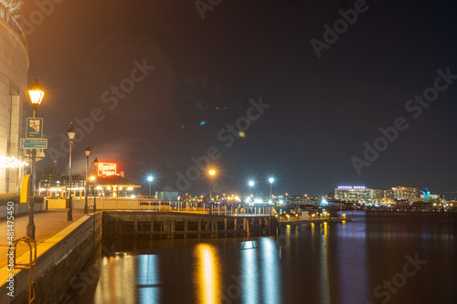 Baltimore  MD  USA 2022.01.14 - Baltimore  MD Inner Harbor at Night
