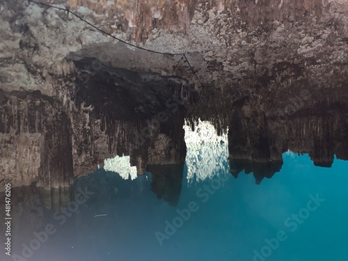 Cenote with stalactites