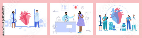Heart medical set