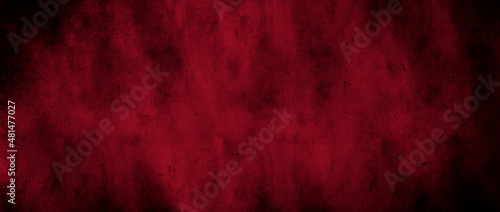 Red grunge horror background banner photo